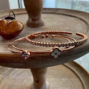 Callura Rose Gold Swarovski Crystal Bracelets NWT